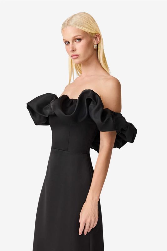 Elliatt Sharon off shoulder midi dress, sort