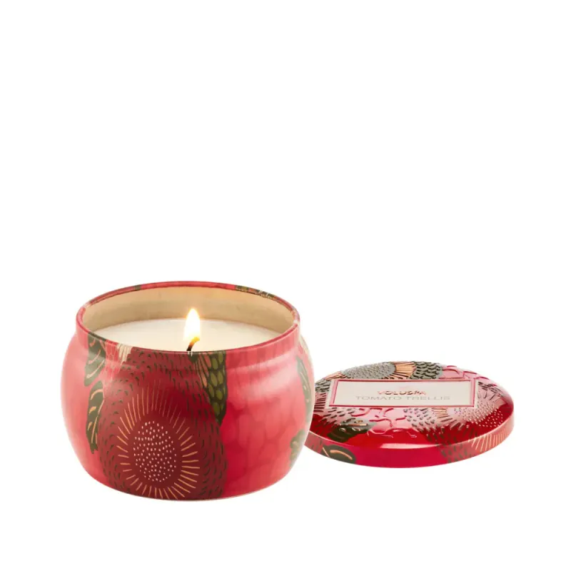 Voluspa Mini Tin Candle tomato trellis