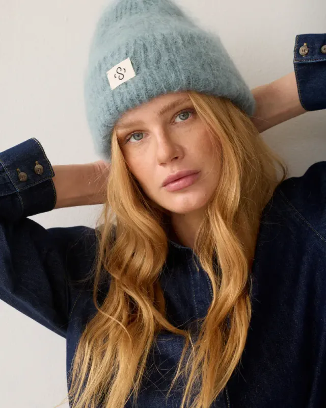 Summum hairy beanie, brun, orange eller gråblå