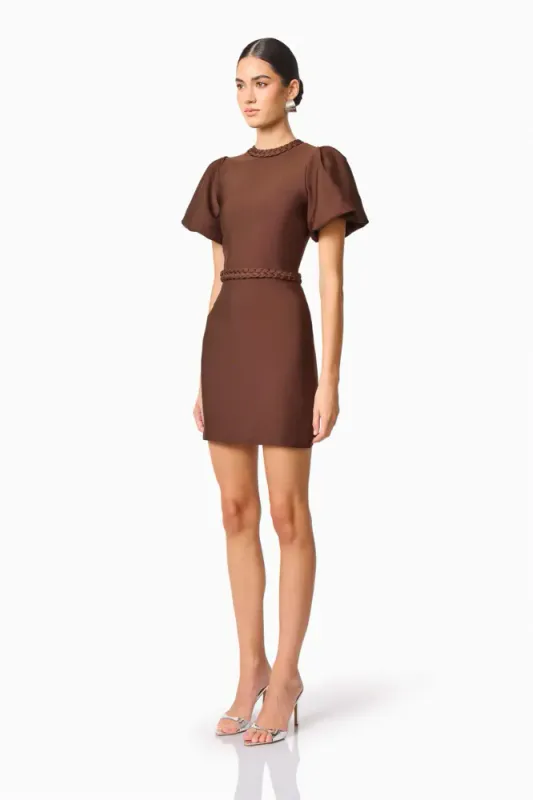 Elliat, Floriana, mini dress, brun
