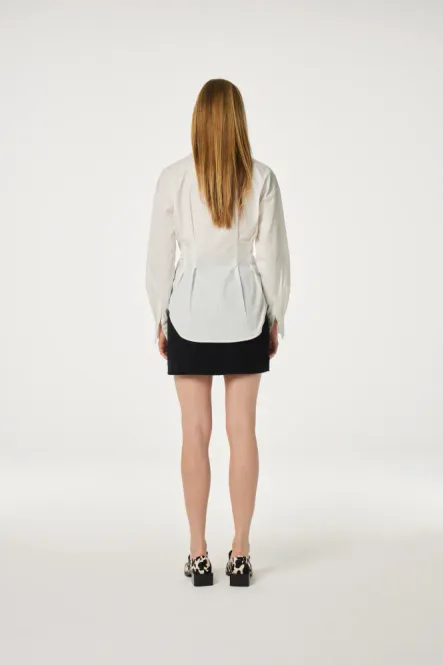 Hovedbilde Fabienne Iryna Blouse, hvit og lys stripet blå
