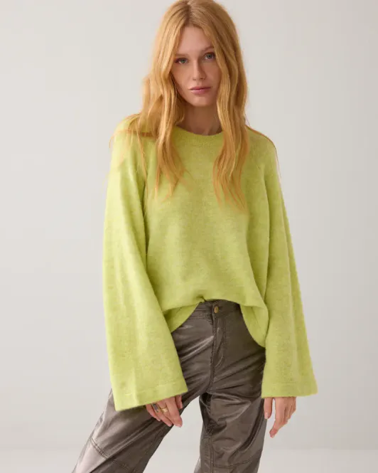 Hovedbilde Summum Oversized jumper in an alpaca blend, green ...