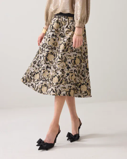 Hovedbilde Summum jacquard skjørt, naturhvit med ...