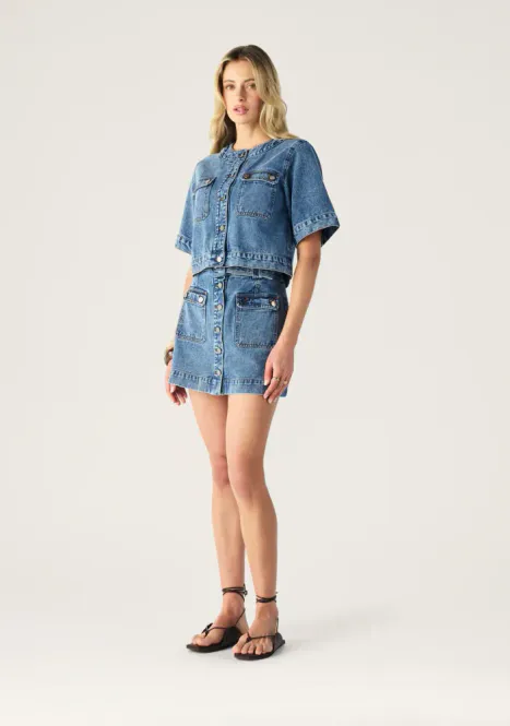 Hovedbilde Aveline denim topp, denimblå