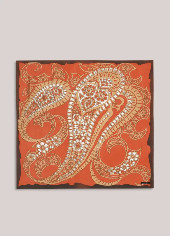Summum satin scarf, multicolor paisley