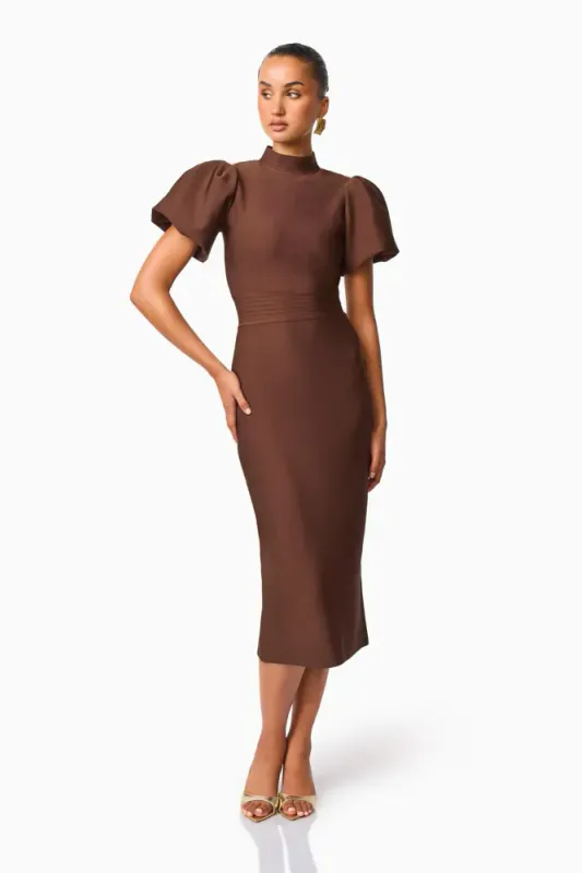 Elliatt Ella midi dress, brun