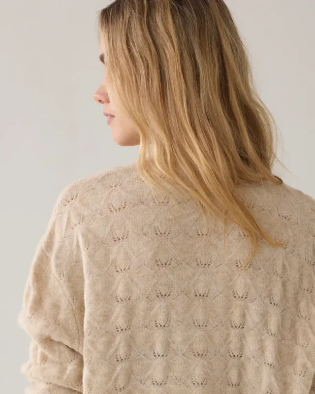 Summum cardigan wool blend, beige