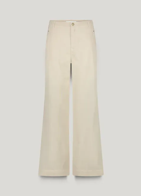 Hovedbilde Summum wide leg tencel trousers, naturhvit og ...