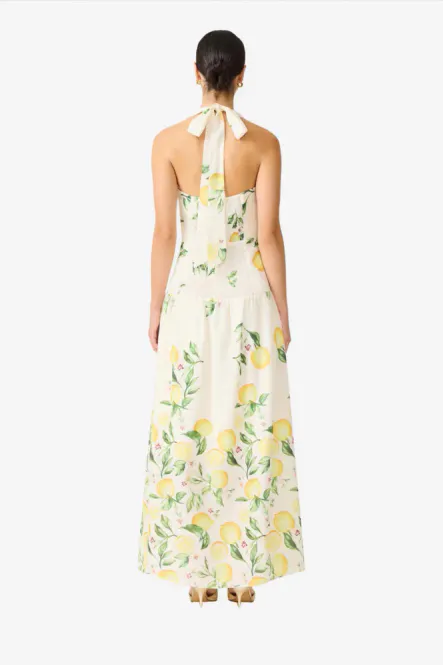 Hovedbilde Elliat Hana halter down in lemon print, naturhvit