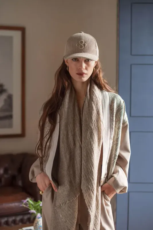 Summum caps, beige,  naturhvit og grønn