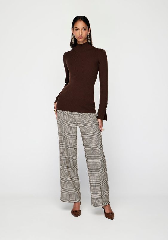 MOS Vela knit top, sort eller brun