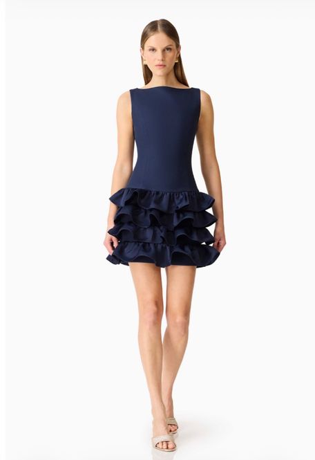 Hovedbilde Elliat, Saphine ruffle mini dress, navy