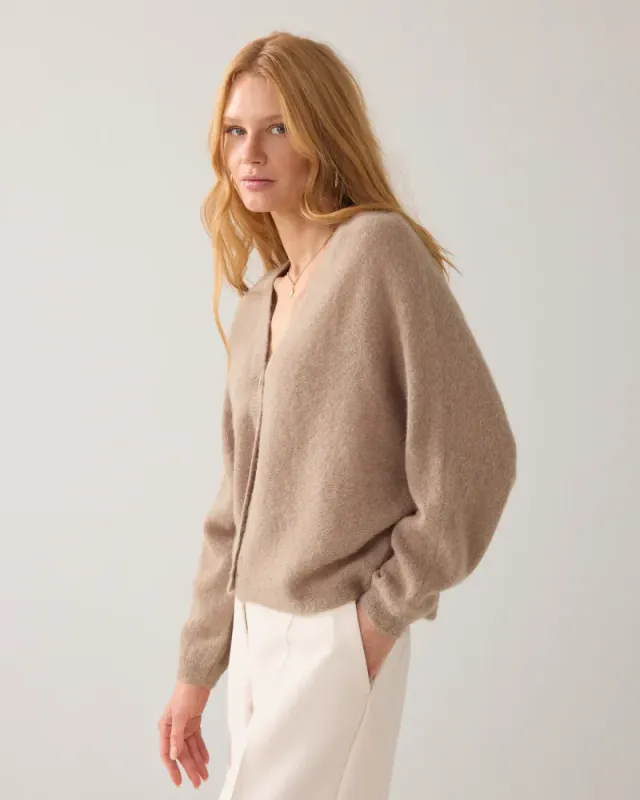 Summum cardigan alpaca knit blend, beige