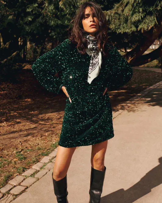 Hovedbilde Summum mini paljettkjole, grønn